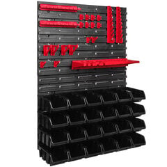 Гаражные стеллажи 576 x 780 настенные полки ящики для штабелирования держатели инструментов ящики для хранения пластиковый ящик (28 ящиков) цена и информация | Ящики для инструментов, держатели | pigu.lt