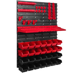 Гаражные стеллажи 576 x 780 настенные полки ящики для штабелирования держатели инструментов ящики для хранения пластиковый ящик (28 ящиков) цена и информация | Ящики для инструментов, держатели | pigu.lt