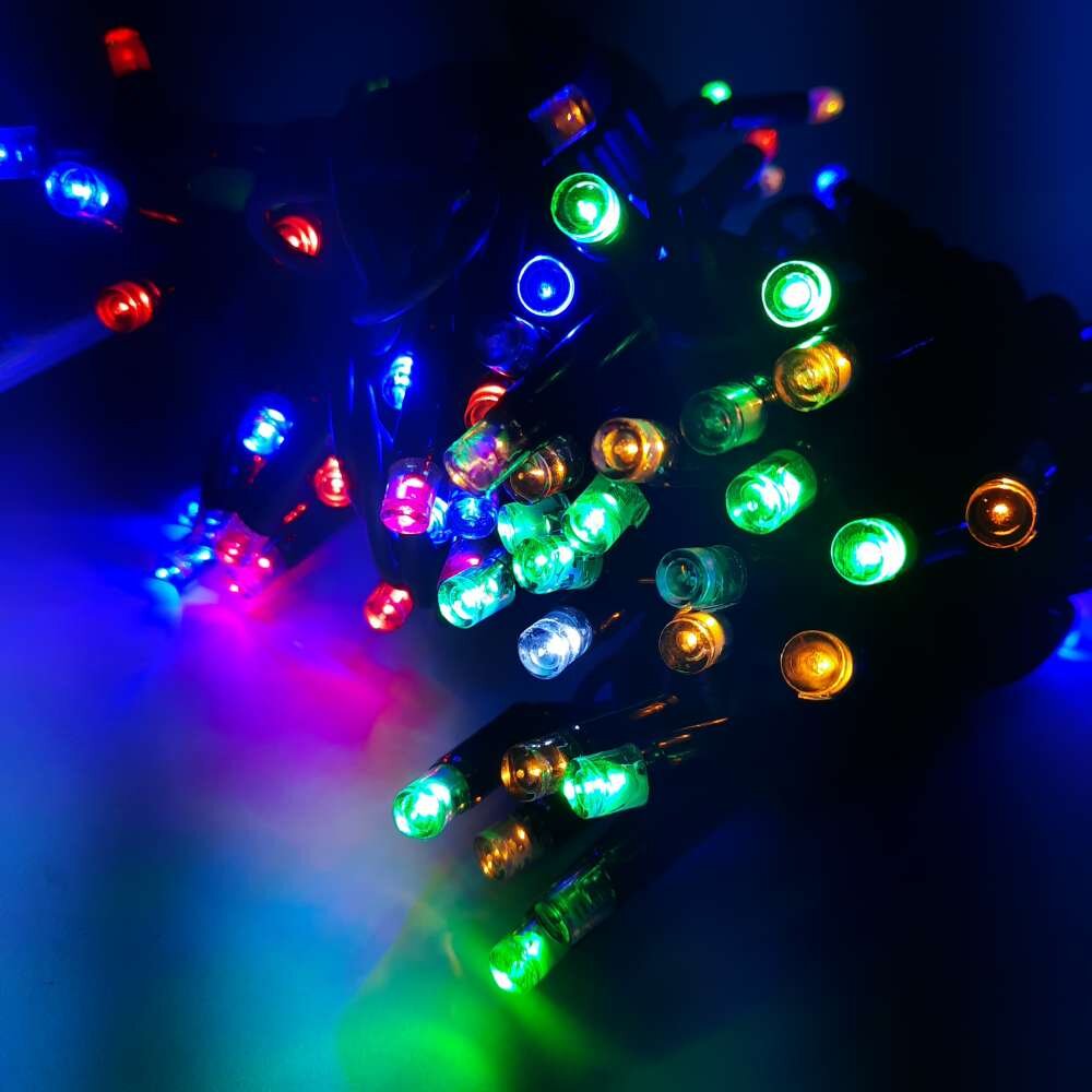 100 LED lempučių profesionali lauko girlianda Brosberg, Įvairiaspalvė kaina ir informacija | Girliandos | pigu.lt