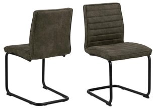 2-jų valgomojo kėdžių komplektas Zola, žalia kaina ir informacija | Virtuvės ir valgomojo kėdės | pigu.lt