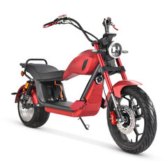 Elektrinis mopedas CP6 2000 W 20 Ah, raudonas kaina ir informacija | Elektriniai motoroleriai | pigu.lt
