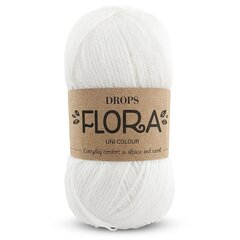 Siūlai Drops Flora 02, 50 g, 210 m. kaina ir informacija | Mezgimui | pigu.lt