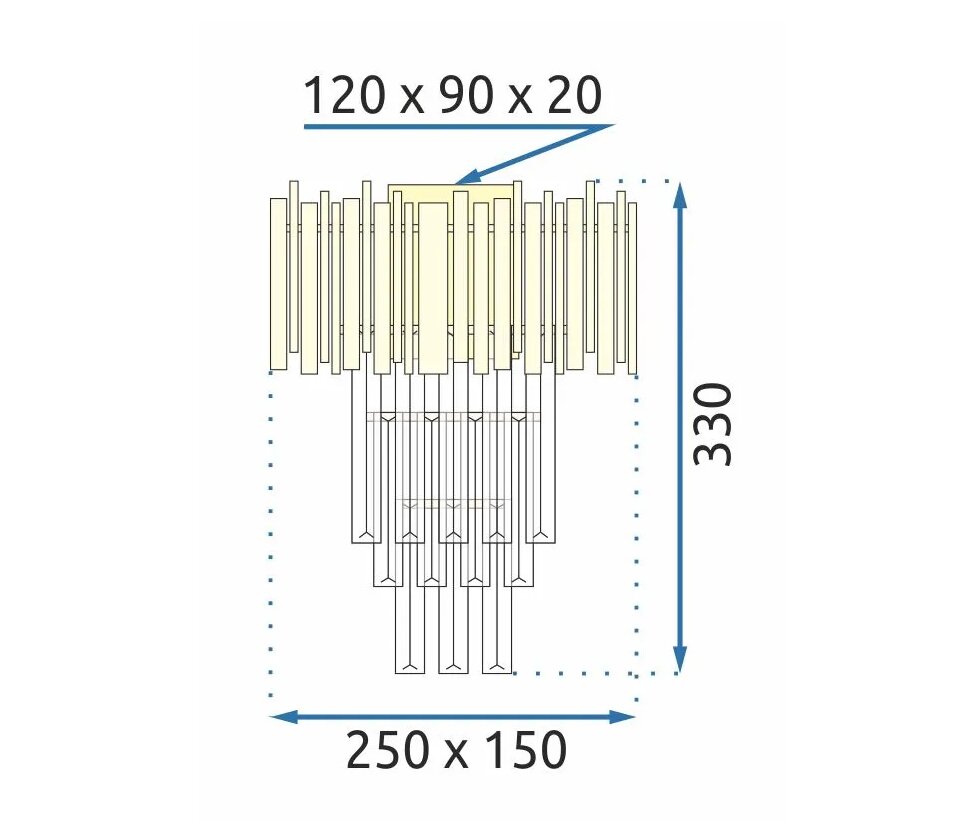 Auksinis krištolinis sieninis šviestuvas 312357 kaina ir informacija | Sieniniai šviestuvai | pigu.lt