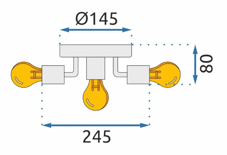 Baltas metalinis prožektorius APP706-5c kaina ir informacija | Pakabinami šviestuvai | pigu.lt