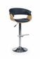 Baro kėdė Halmar H-45, juoda/ruda kaina ir informacija | Virtuvės ir valgomojo kėdės | pigu.lt
