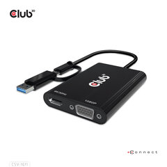 CLUB3D USB Gen1 Type-C Dual HDMI kaina ir informacija | Adapteriai, USB šakotuvai | pigu.lt