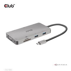 Club3D CSV-1594 kaina ir informacija | Adapteriai, USB šakotuvai | pigu.lt