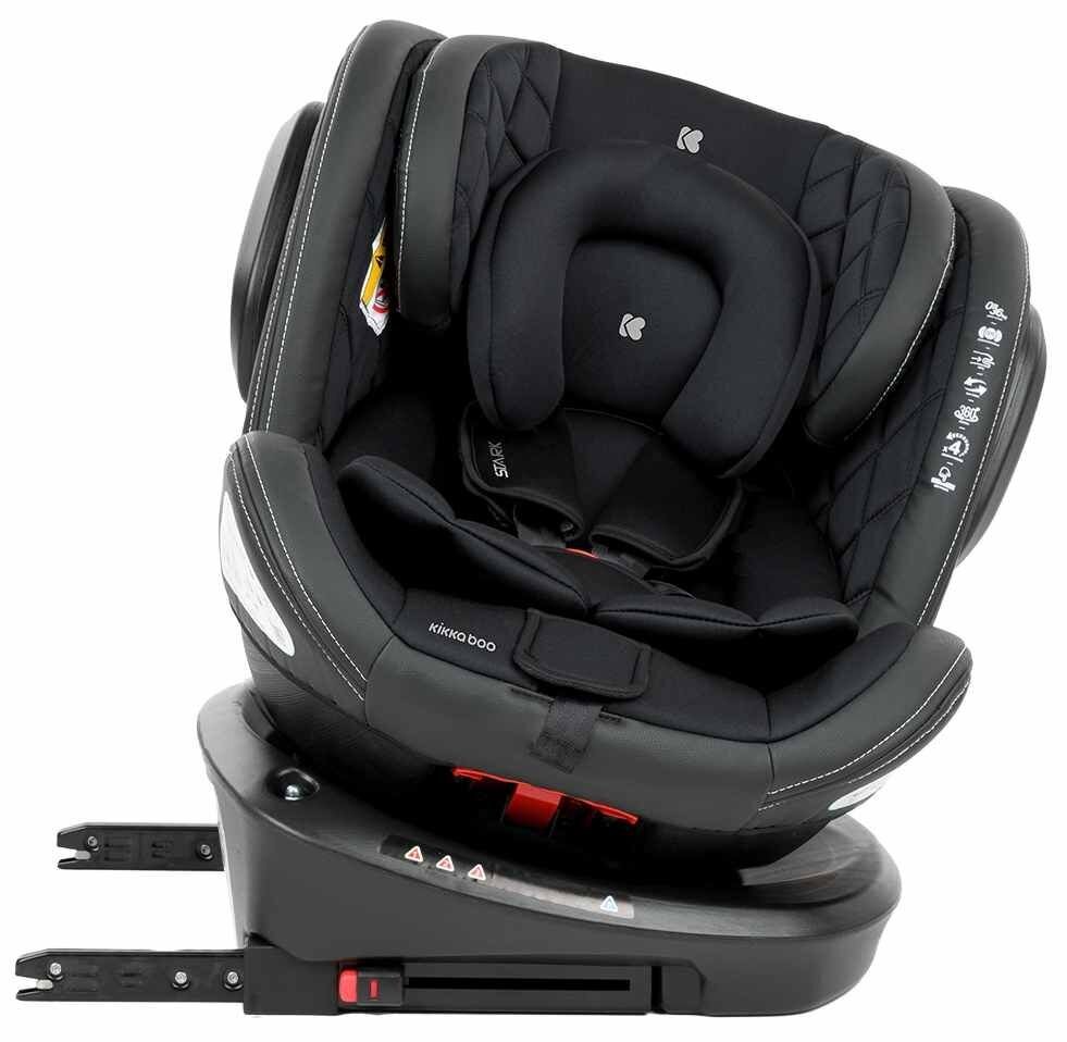 Automobilinė kėdutė Kikkaboo Stark Isofix, 0-36 kg, black kaina ir informacija | Autokėdutės | pigu.lt