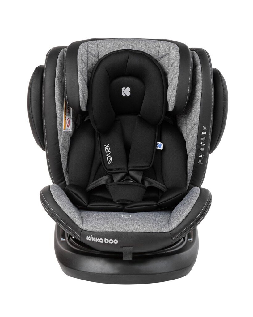 Automobilinė kėdutė Kikka Boo Stark Isofix, 0-36 kg, light grey kaina ir informacija | Autokėdutės | pigu.lt