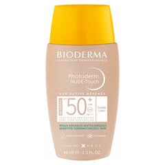 Kremas nuo saulės Bioderma Photoderm Nude Touch SPF50+ Light, 40ml цена и информация | Кремы от загара | pigu.lt