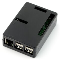 Dėklas skirtas Raspberry Pi Modeliui 3B+/3B/2B - Cube juodas цена и информация | Электроника с открытым кодом | pigu.lt