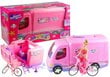 Transporto priemonė lėlių dviračiui Lean Toys 50 cm, rožinė kaina ir informacija | Žaislai mergaitėms | pigu.lt