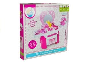 Косметический набор для девочек Lean Toys Туалетный столик с принадлежностями, розовый цена и информация | Игрушки для девочек | pigu.lt
