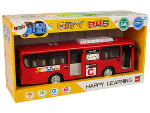 Žaislinis autobusas Lean Toys, raudonas kaina ir informacija | Žaislai berniukams | pigu.lt