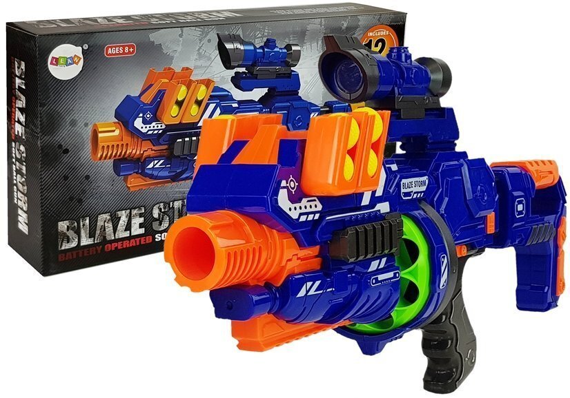 Putų kamuoliukų šautuvas Lean Toys, mėlynas kaina ir informacija | Žaislai berniukams | pigu.lt