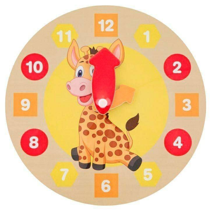 Medinis laikrodis Žirafa kaina ir informacija | Lavinamieji žaislai | pigu.lt