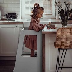 Кухонный помощник MeowBaby Scandi Baby, серый цена и информация | Детские столы и стулья | pigu.lt