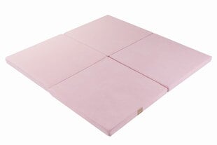 "MeowBaby®" 120x120 cm žaidimų kilimėlis kūdikiui, sulankstomas, šviesiai rožinės spalvos kaina ir informacija | Lavinimo kilimėliai | pigu.lt