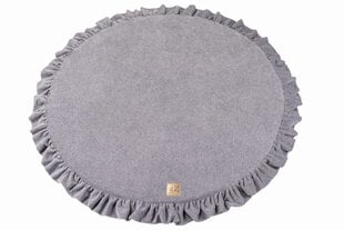 "MeowBaby®" žaidimų kilimėlis Ø100 cm kūdikiams su apvaliu antgaliu, šviesiai pilkas kaina ir informacija | Lavinimo kilimėliai | pigu.lt