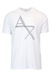 Marškinėliai vyrams Armani Exchange, balti цена и информация | Футболка мужская | pigu.lt