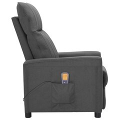 Atlošiamas masažinis krėslas, pilkas kaina ir informacija | Svetainės foteliai | pigu.lt