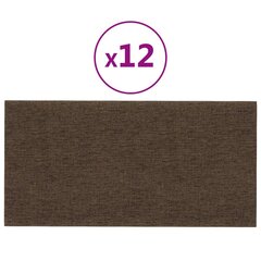 Sienų plokštės, 12vnt., rudos, 30x15cm, audinys, 0,54m² kaina ir informacija |  Lubų, sienų dekoro elementai | pigu.lt