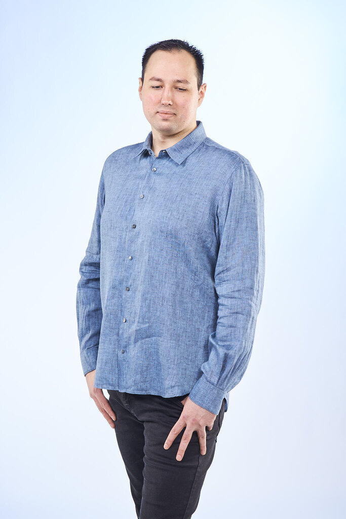 Marškiniai vyrams Aimyoustyl 1022P5, mėlyni kaina ir informacija | Vyriški marškiniai | pigu.lt