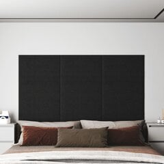 Sienų plokštės, 12vnt., juodos, 60x30cm, audinys, 2,16m² kaina ir informacija | Lubų, sienų dekoro elementai | pigu.lt