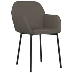 Valgomojo kėdės, 2vnt., tamsiai pilkos spalvos, aksomas kaina ir informacija | Virtuvės ir valgomojo kėdės | pigu.lt