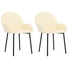 Обеденные стулья, 2 шт., белые цена и информация | Стулья для кухни и столовой | pigu.lt