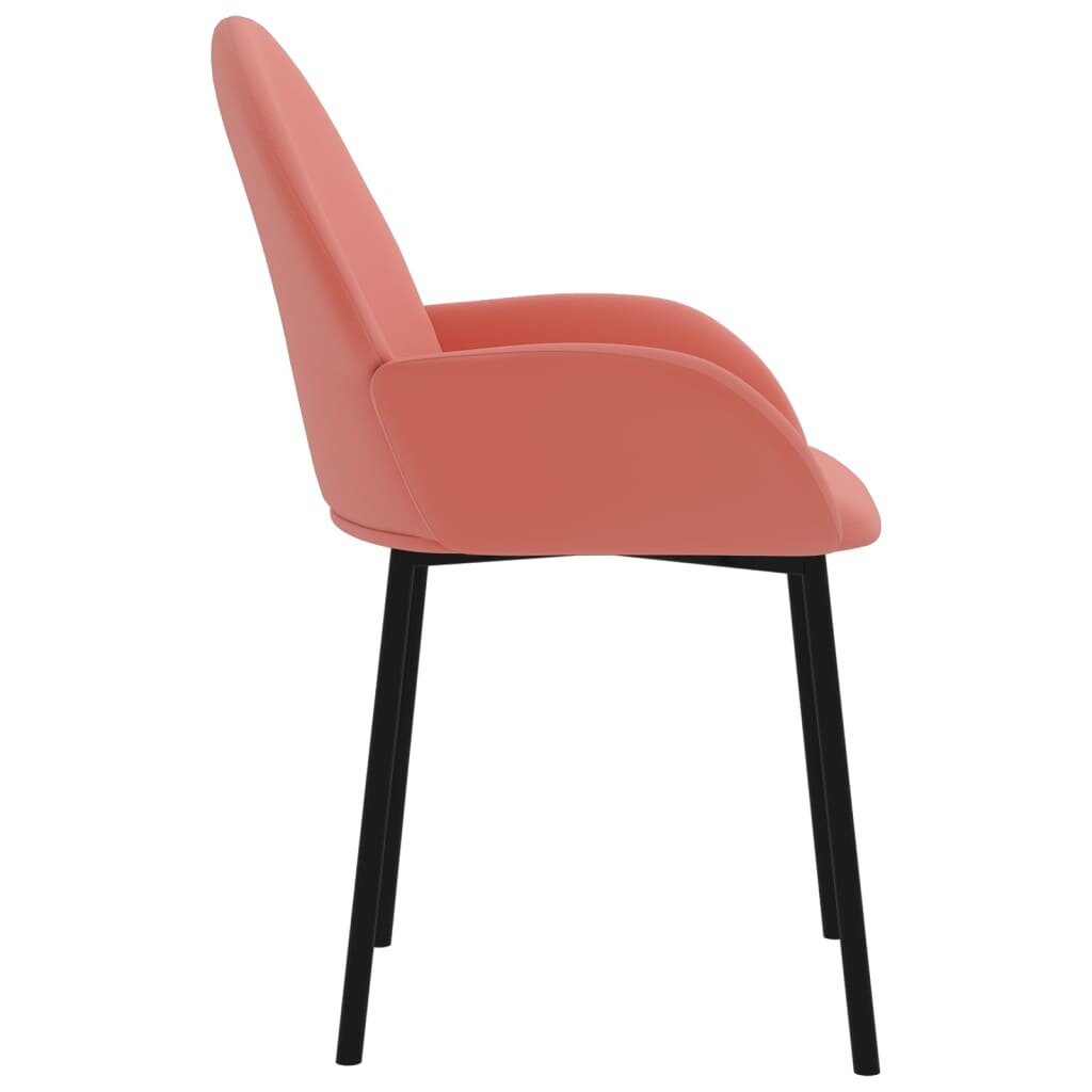 Valgomojo kėdės, 2vnt., rožinės spalvos, aksomas цена и информация | Virtuvės ir valgomojo kėdės | pigu.lt