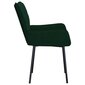 Valgomojo kėdės, 2vnt., tamsiai žalios spalvos, aksomas kaina ir informacija | Virtuvės ir valgomojo kėdės | pigu.lt