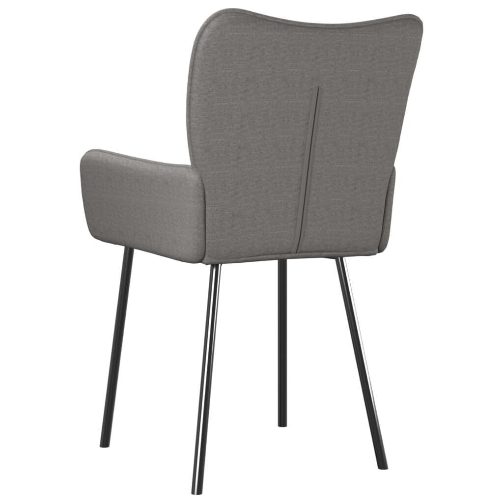 Valgomojo kėdės, 2vnt., šviesiai pilkos spalvos, audinys kaina ir informacija | Virtuvės ir valgomojo kėdės | pigu.lt