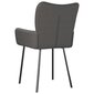 Valgomojo kėdės, 2vnt., tamsiai pilkos spalvos, audinys kaina ir informacija | Virtuvės ir valgomojo kėdės | pigu.lt