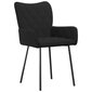 Valgomojo kėdės, 2 vnt., juodos spalvos, audinys kaina ir informacija | Virtuvės ir valgomojo kėdės | pigu.lt