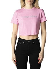 Marškinėliai moterims Calvin Klein Performance, rožiniai цена и информация | Футболка женская | pigu.lt