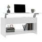 Kavos staliukas, baltas, 102x50x52,5cm, apdirbta mediena kaina ir informacija | Kavos staliukai | pigu.lt
