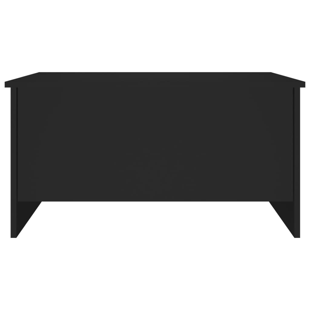 Kavos staliukas, juodas, 80x55,5x41,5cm, apdirbta mediena kaina ir informacija | Kavos staliukai | pigu.lt