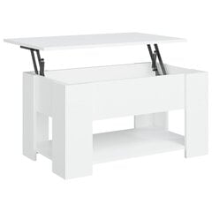 Kavos staliukas, baltas, 79x49x41cm, apdirbta mediena kaina ir informacija | Kavos staliukai | pigu.lt