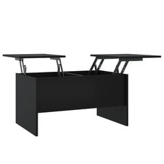 Kavos staliukas, juodas, 80x50x42,5cm, apdirbta mediena kaina ir informacija | Kavos staliukai | pigu.lt