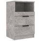 Naktinė spintelė, betono pilkos spalvos, apdirbta mediena kaina ir informacija | Spintelės prie lovos | pigu.lt