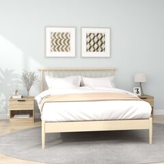 Naktinės spintelės, 2vnt., sonoma ąžuolo, apdirbta mediena kaina ir informacija | Spintelės prie lovos | pigu.lt