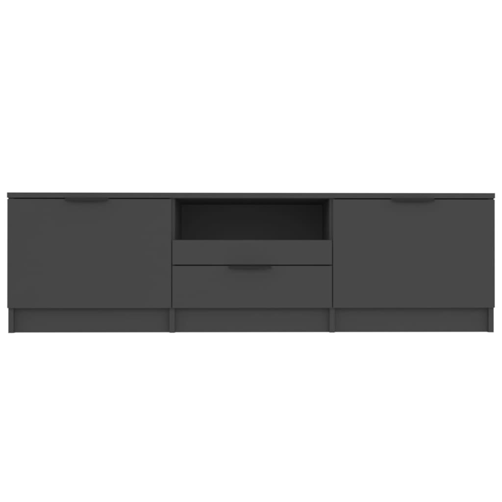Televizoriaus spintelė, juoda, 140x35x40cm, apdirbta mediena kaina ir informacija | TV staliukai | pigu.lt