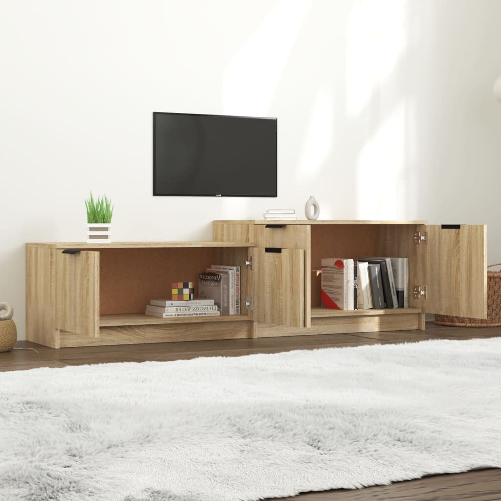 vidaXL Televizoriaus spintelė, ąžuolo, 158,5x36x45cm, apdirbta mediena цена и информация | TV staliukai | pigu.lt
