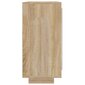 Šoninė spintelė, balta ir ąžuolo, 92x35x75cm, apdirbta mediena kaina ir informacija | Svetainės spintelės | pigu.lt