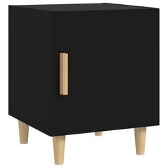 Naktinė spintelė, juodos spalvos, apdirbta mediena kaina ir informacija | Spintelės prie lovos | pigu.lt