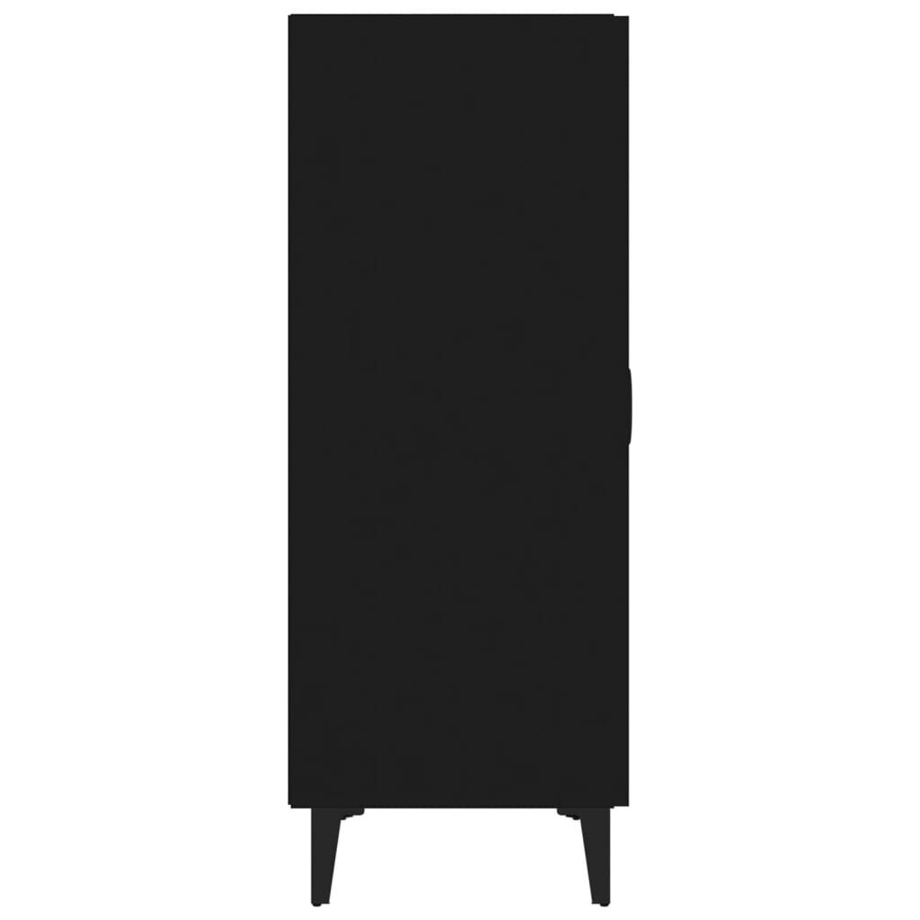Šoninė spintelė, juodos spalvos, 70x34x90cm, apdirbta mediena kaina ir informacija | Svetainės spintelės | pigu.lt
