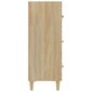 Šoninė spintelė, ąžuolo spalvos, 70x34x90cm, apdirbta mediena kaina ir informacija | Svetainės spintelės | pigu.lt
