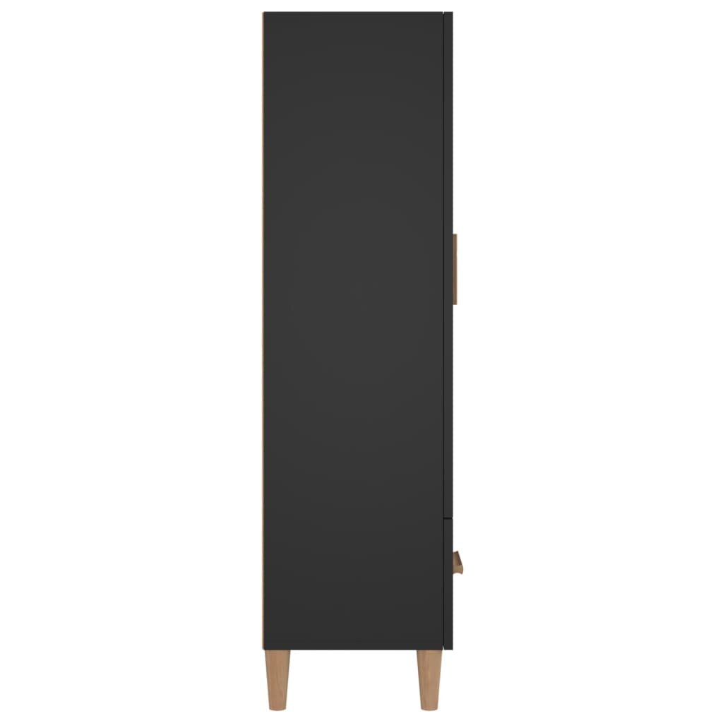 Komoda, juodos spalvos, 70x31x115cm, apdirbta mediena kaina ir informacija | Svetainės spintelės | pigu.lt