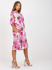 Женское бело-розовое платье Oversize цена и информация | Платья | pigu.lt